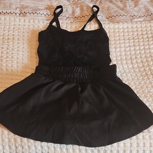 Stylish Black Shorts Romper Large
